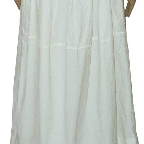 Free People Dylan Midi Dress Ivory Smocked Pleated S - Picture 5 of 7